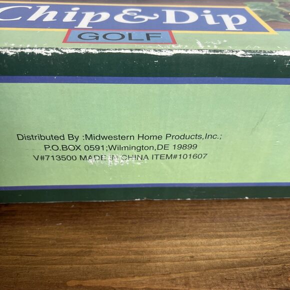 VTG Golf Chip & Dip Bowl Midwestern Home Products 101607 New In Box 14”x10” RARE - Picture 3 of 11